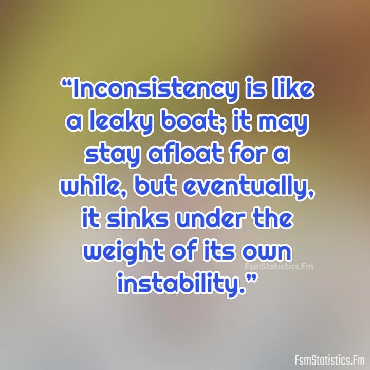 INCONSISTENCY QUOTES – Fsmstatistics.fm
