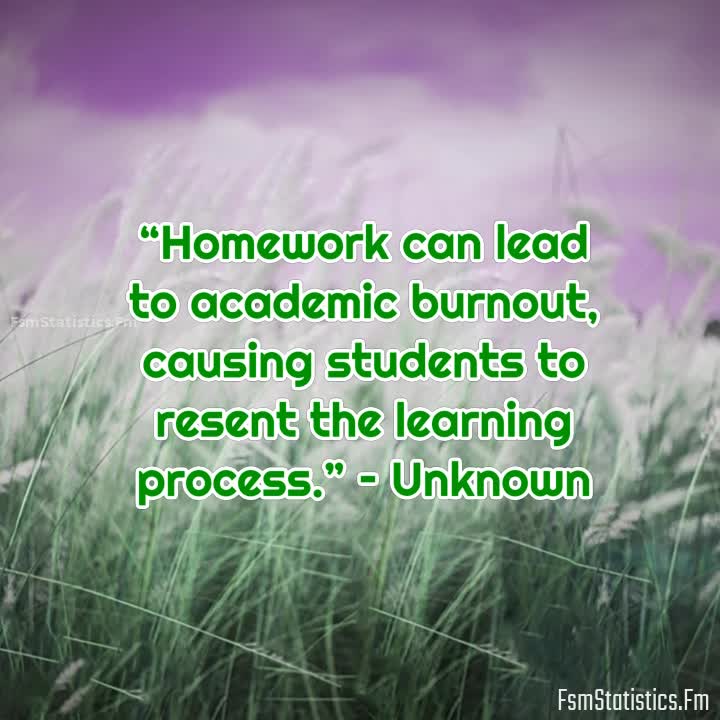 quotes about how homework is bad