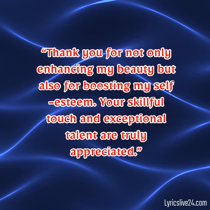 Quotes Thank You Message For Makeup